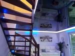 Wykonanie sufitu napinanego z profilu S-Line świecąca linia