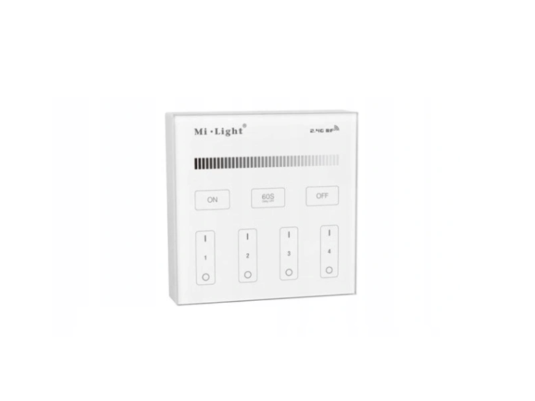 Mi-light Licht Wand Panel 4 Zonen Mono Schwarz