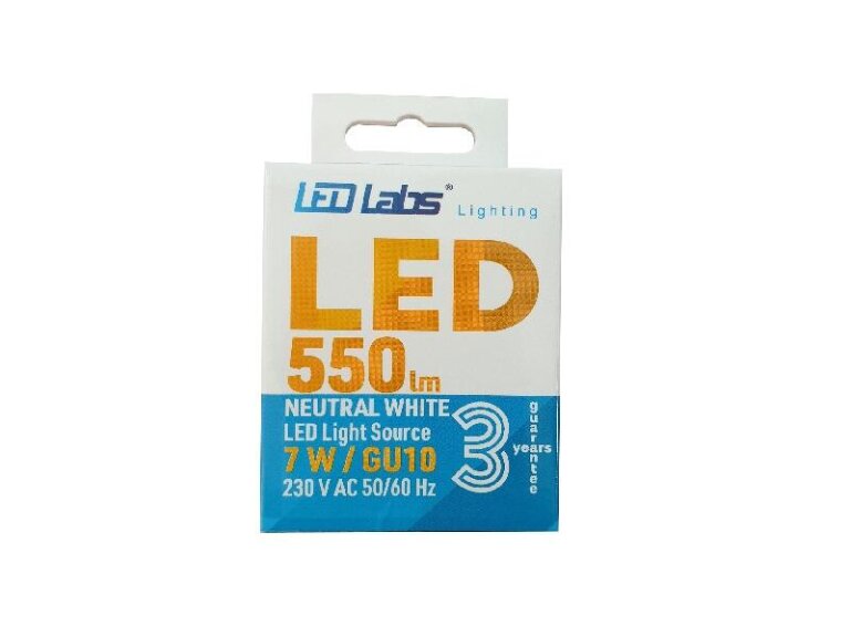 LED-Lampe GU10 7W Milchweiß Neutral