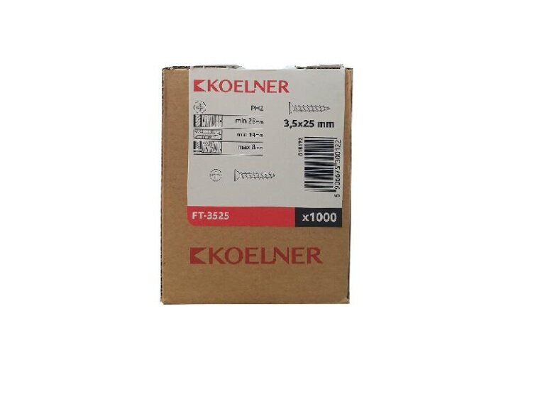 1000 Stk. Schrauben für Gipskartonplatten, Holz 3,5x35