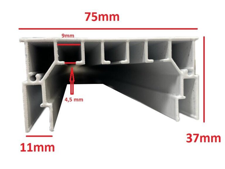 Vorhangschiene aus Aluminiumprofil weiß (3)